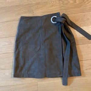 Abercrombie microsuede skirt with side closure